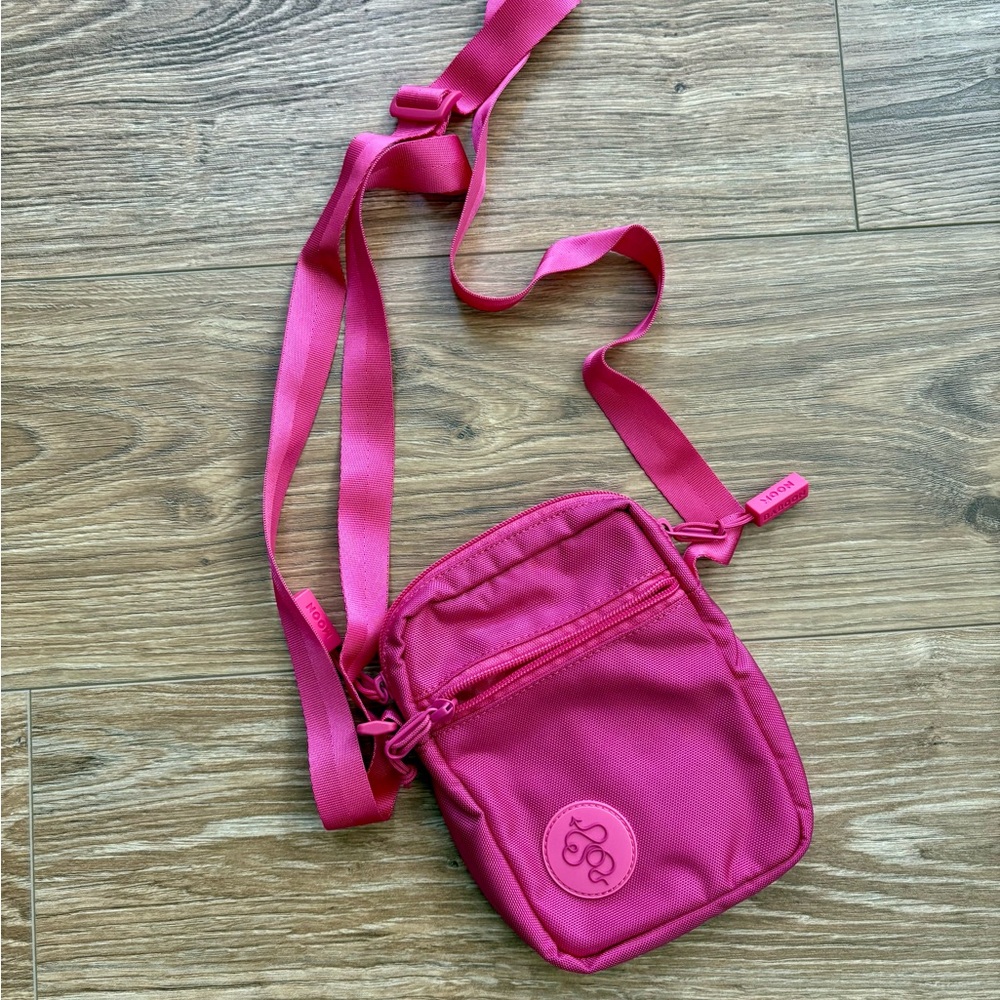 Baboon to the Moon pink crossbody bag